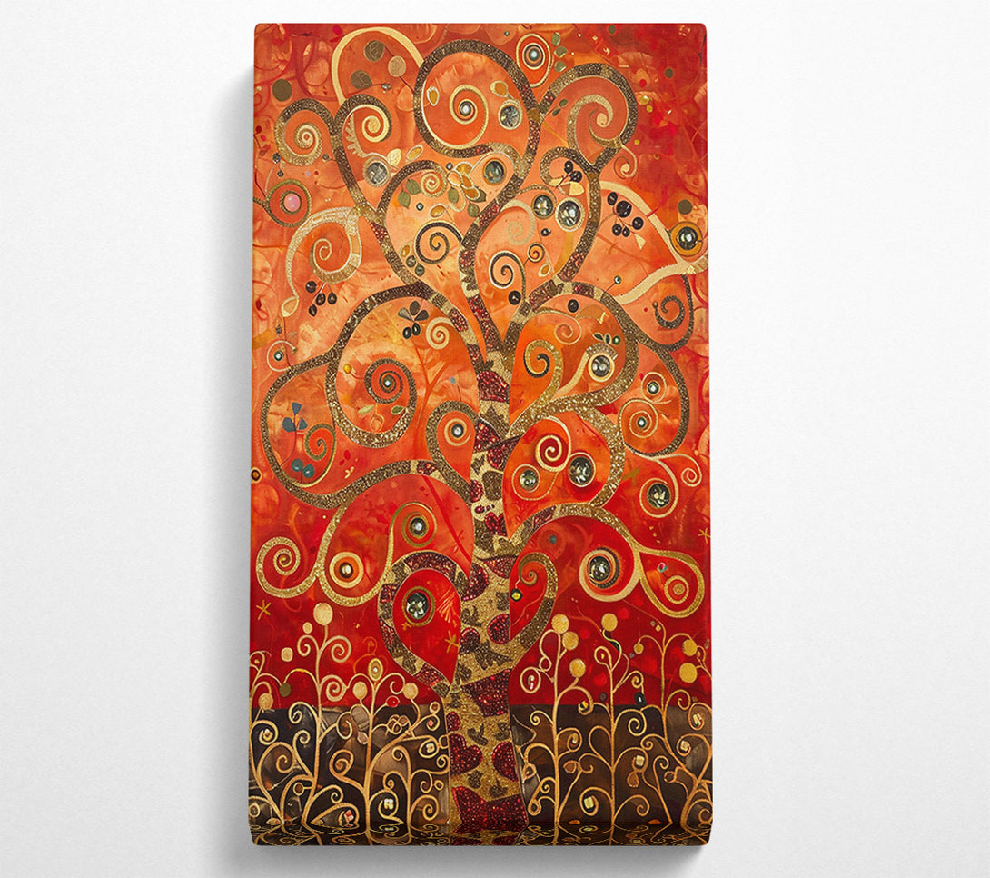  A Canvas Print of Crimson Tree Of Life Canvas Print