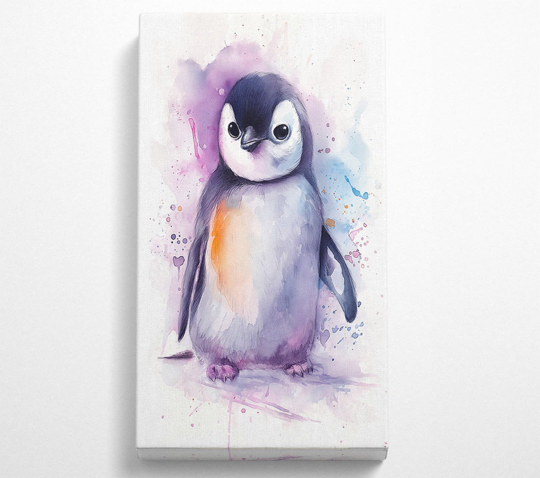  A Canvas Print of Purple Penguin Splash Canvas Art