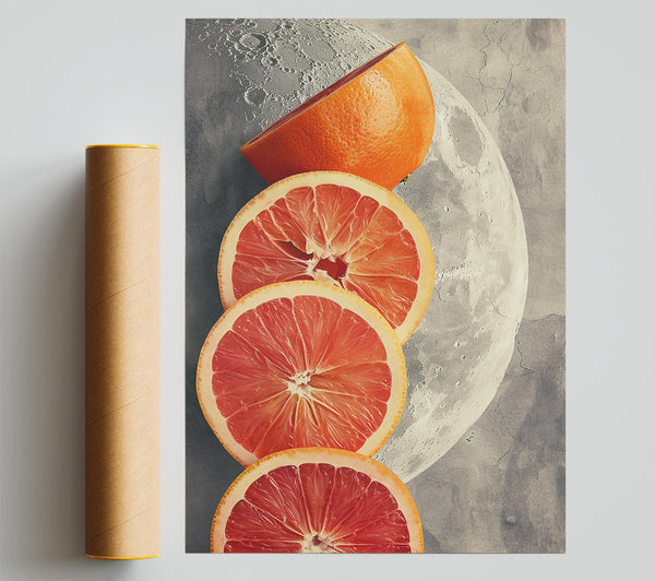 Red Moon Citrus Giclee Print