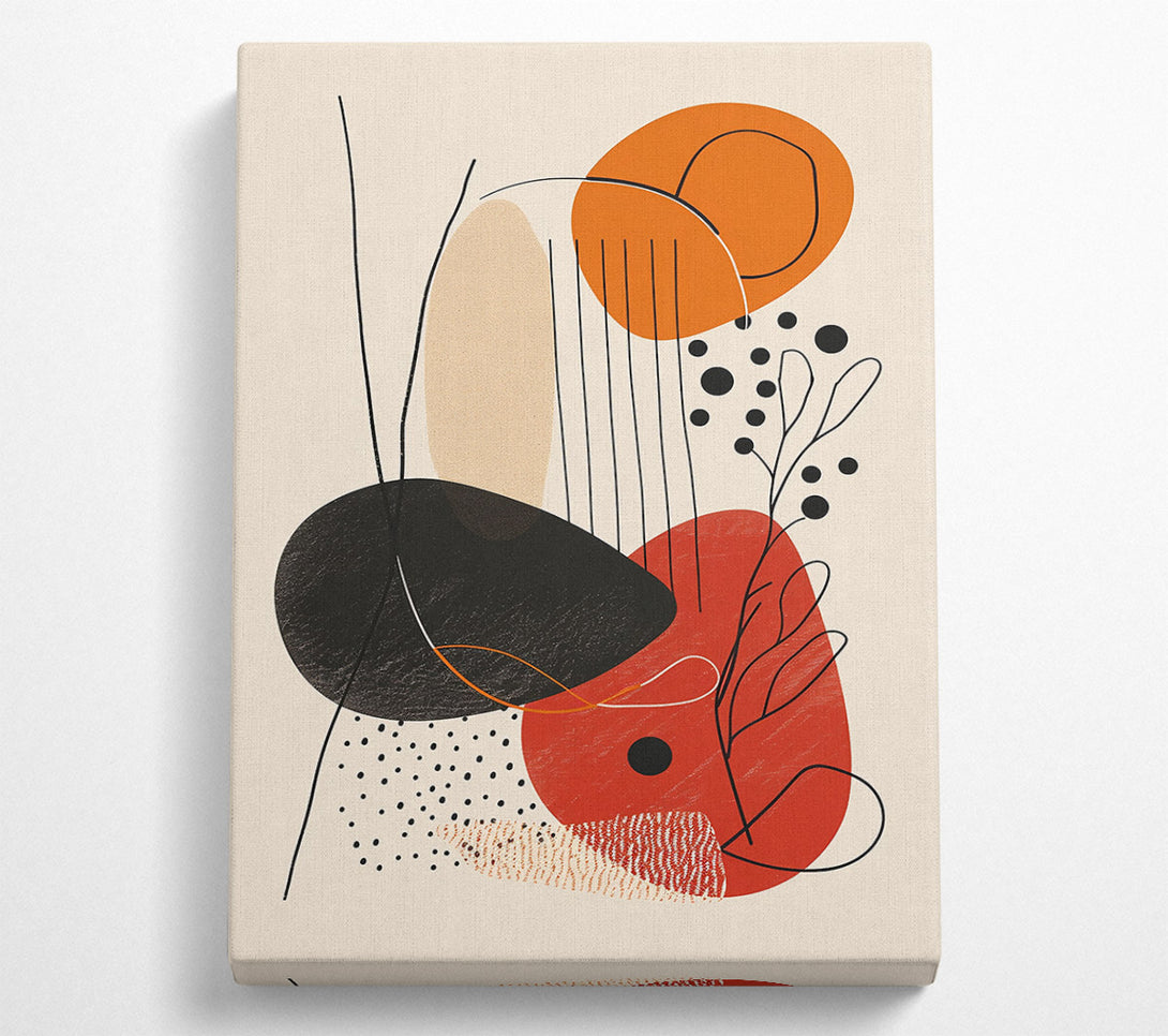  A Canvas Print of Burnt Orange Abstract Canvas Wall Art