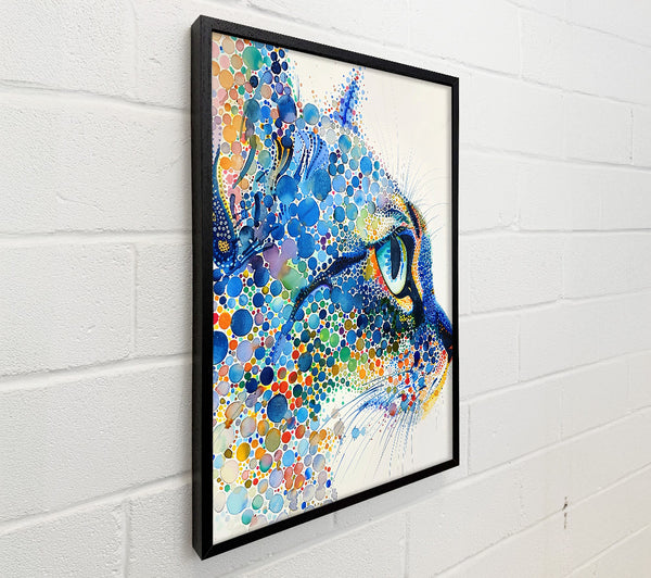 Blue Dotted Feline