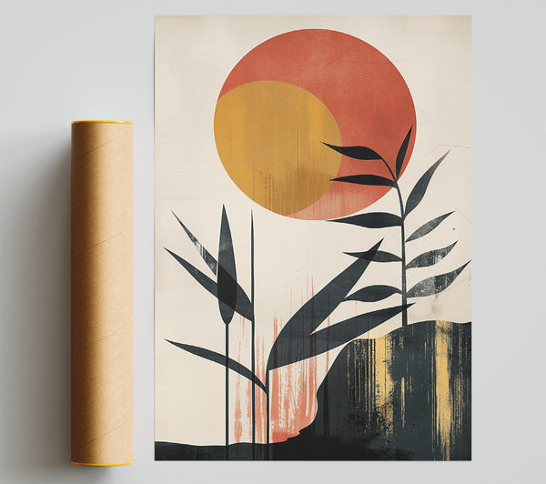 Burnt Orange Sunset Poster