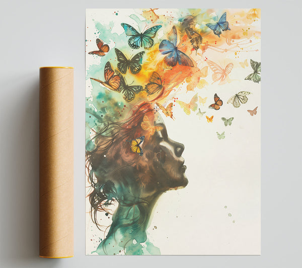 Orange Butterfly Dreams Print
