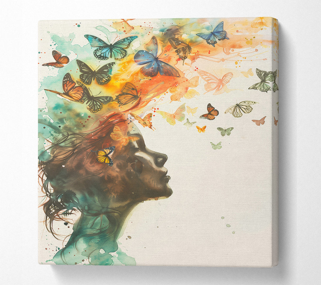  A Canvas Print of Orange Butterfly Dreams Canvas Print