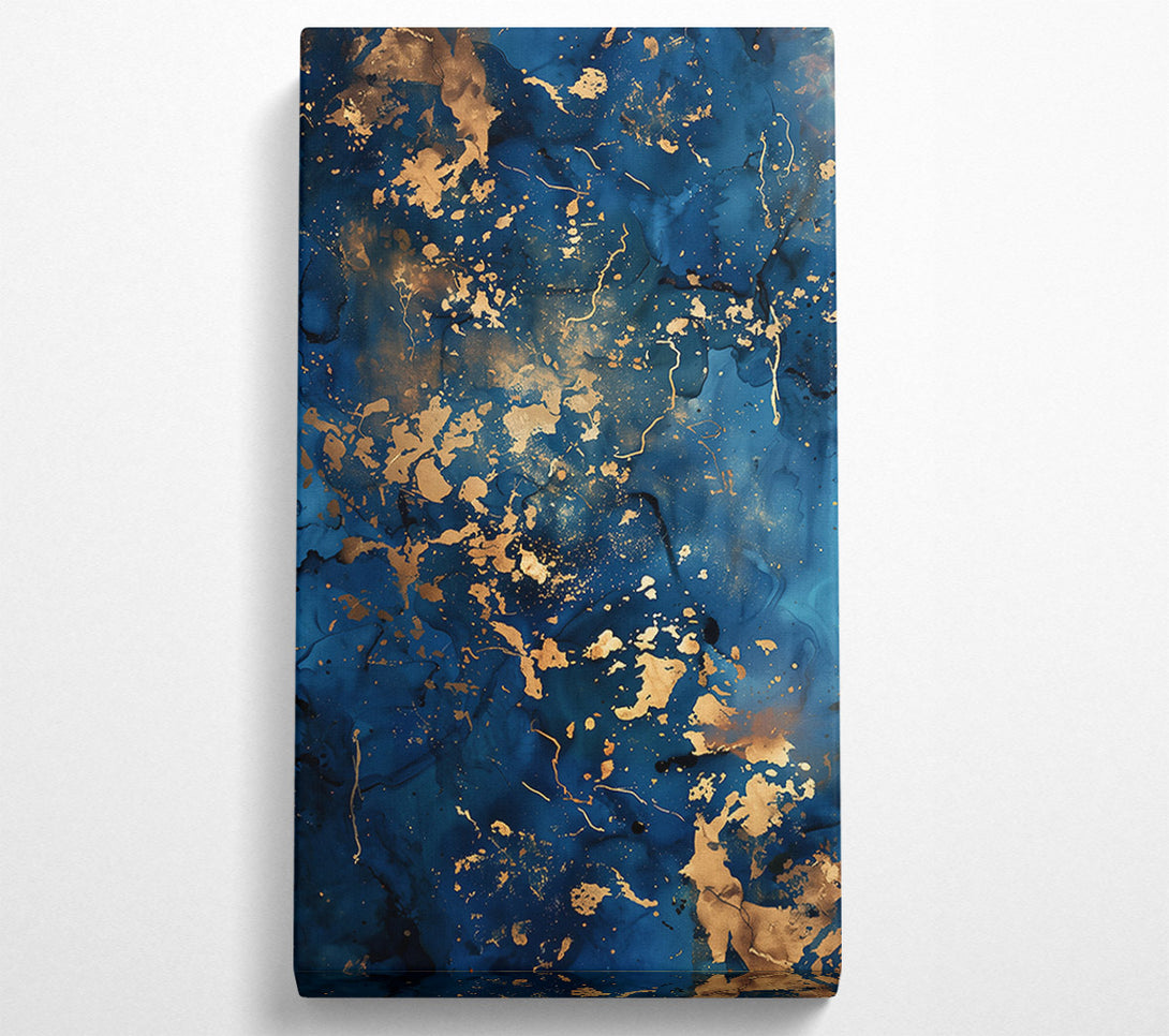  A Canvas Print of Midnight Blue Splatter Canvas Print