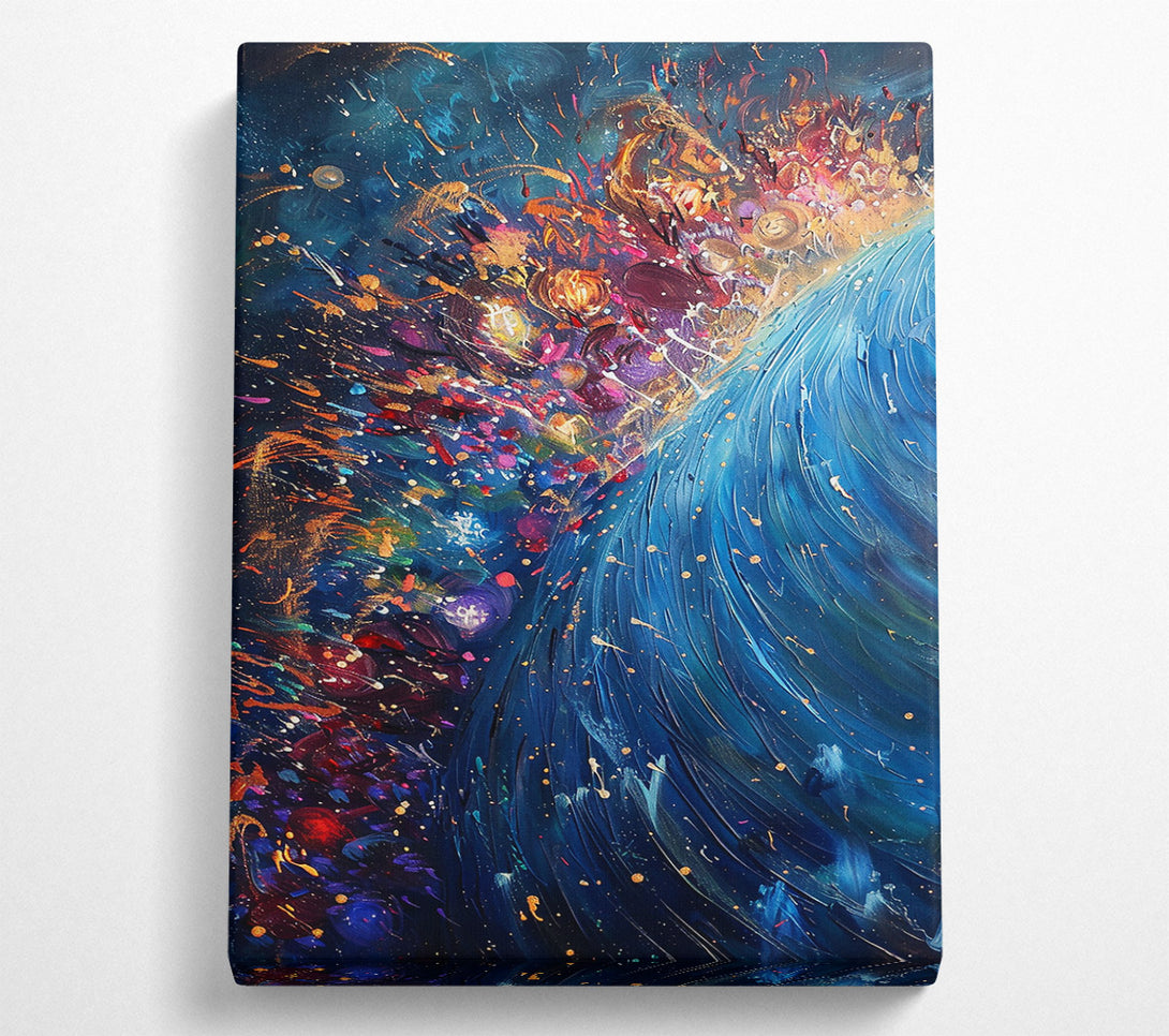 A Canvas Print of Azure Cosmic Dance Canvas Art