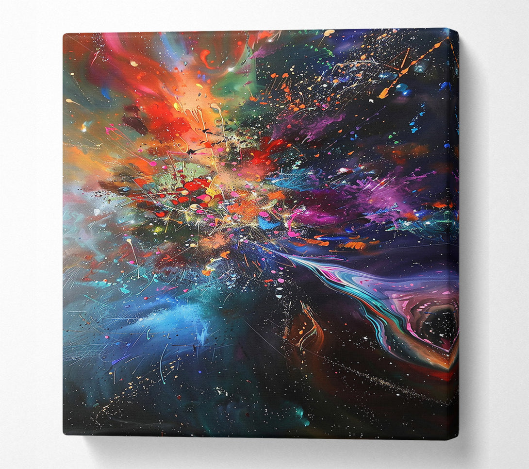  A Canvas Print of Blue Cosmic Explosion Canvas Print