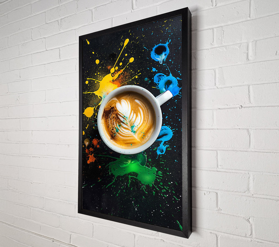  A Canvas Print of Green Splashes Of Coffee Canvas Print