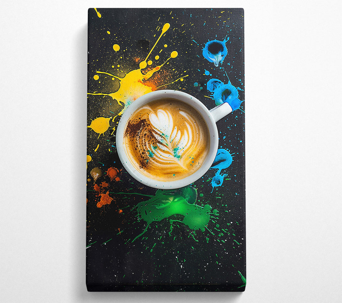  A Canvas Print of Green Splashes Of Coffee Canvas Print