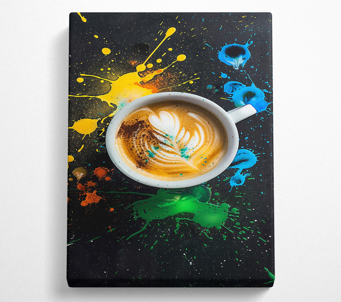  A Canvas Print of Green Splashes Of Coffee Canvas Print