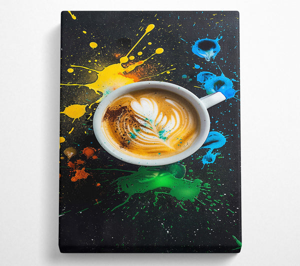  A Canvas Print of Green Splashes Of Coffee Canvas Print