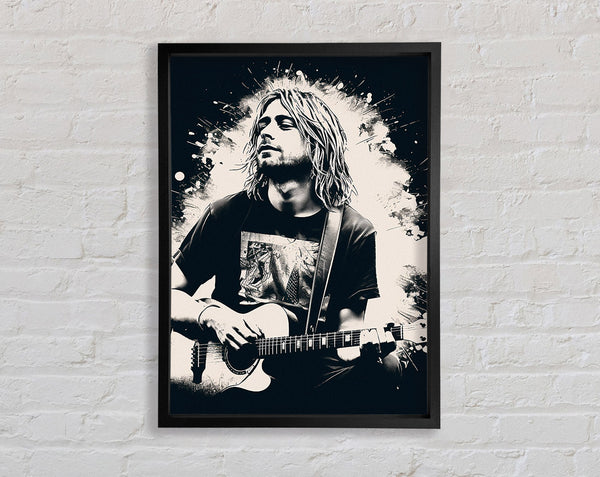 Kurt Cobain Acoustic Framed Print