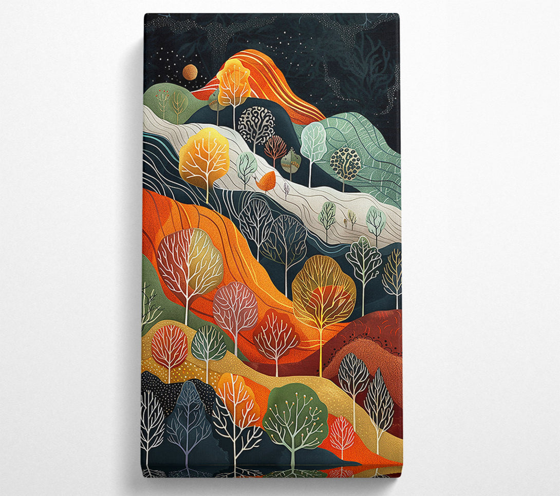  A Canvas Print of Orange Hillscape Dreamscape Canvas Wall Art