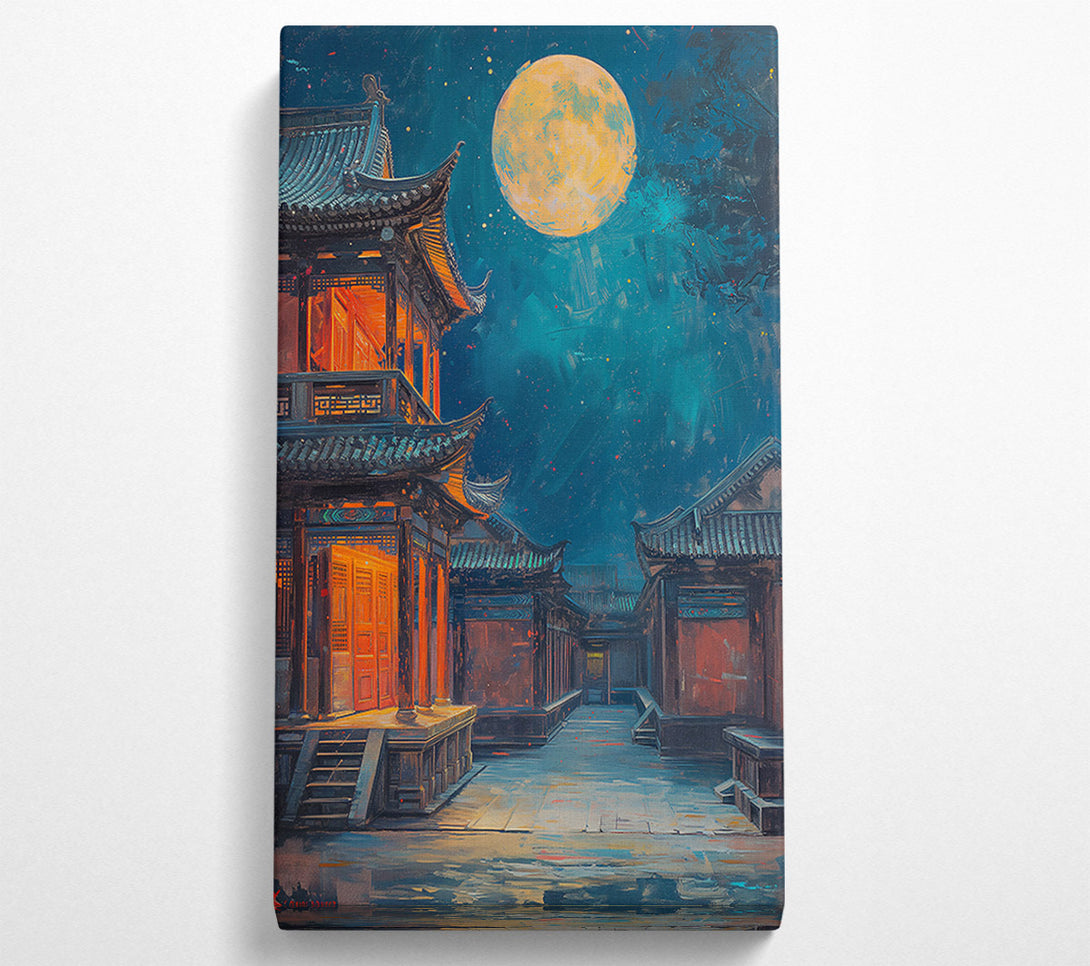  A Canvas Print of Blue Night Courtyard Canvas Print