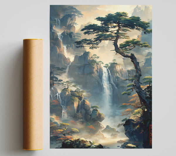 Silver Mist Waterfall Giclee Print