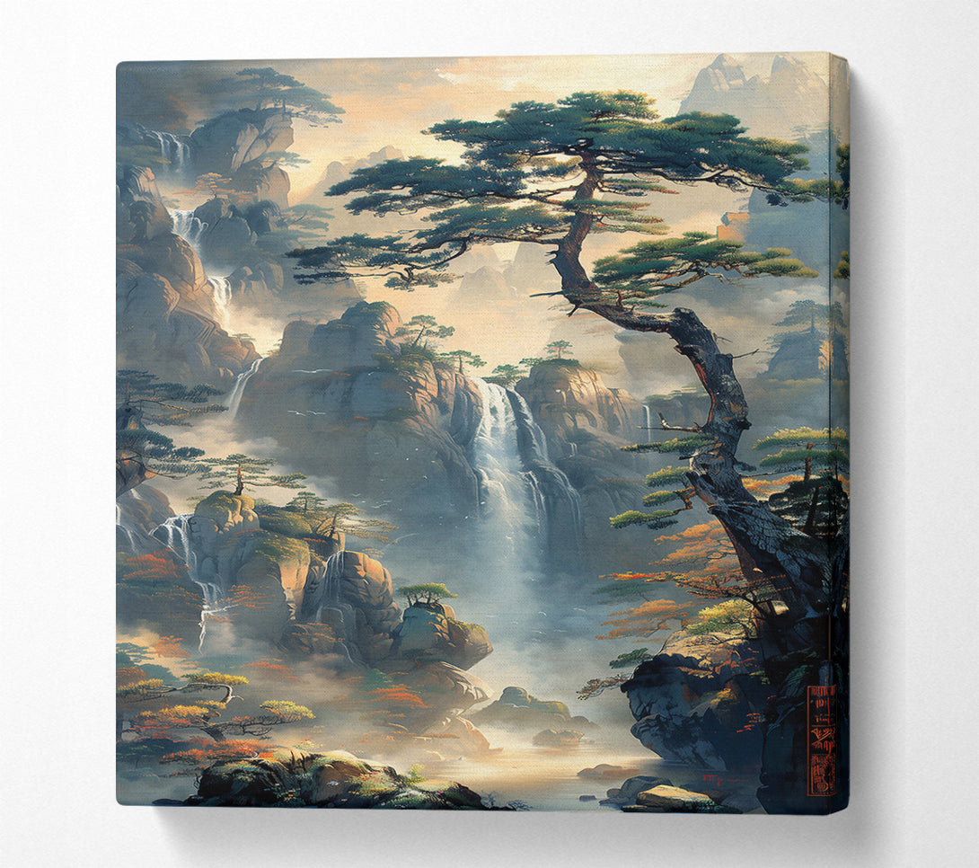  A Canvas Print of Silver Mist Waterfall Canvas Art