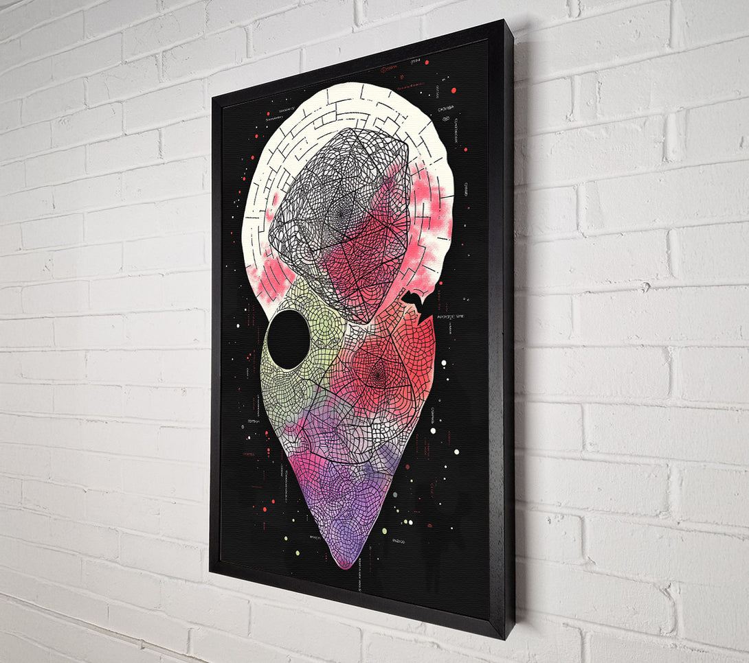  A Canvas Print of Crimson Veined Labyrinth Canvas Wall Art