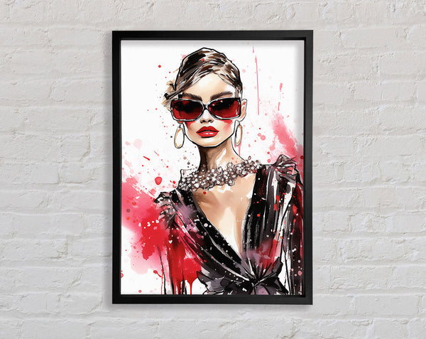 Lady Fashion Catwalk Watercolour
