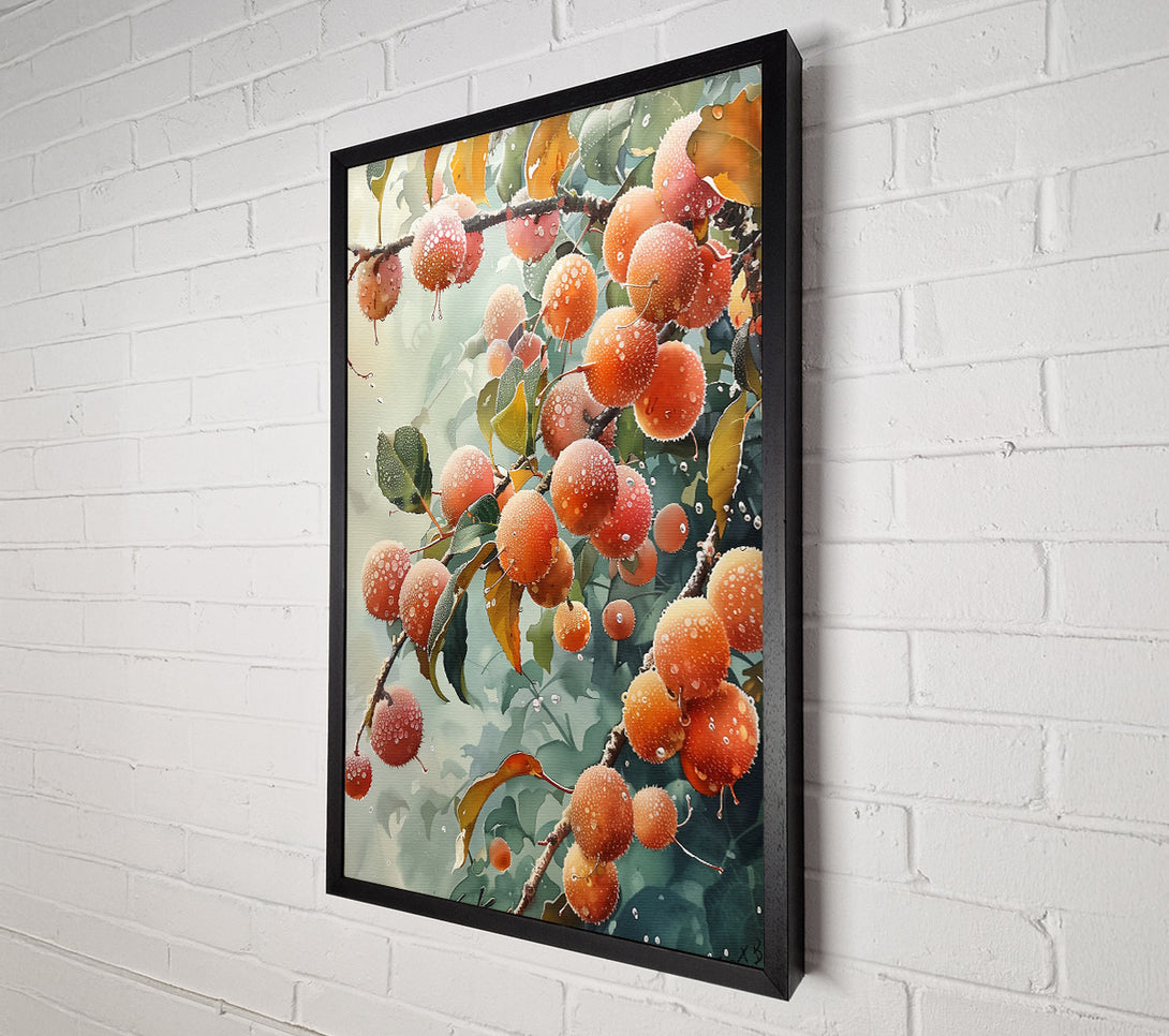  A Canvas Print of Orange Dew Drops Canvas Art