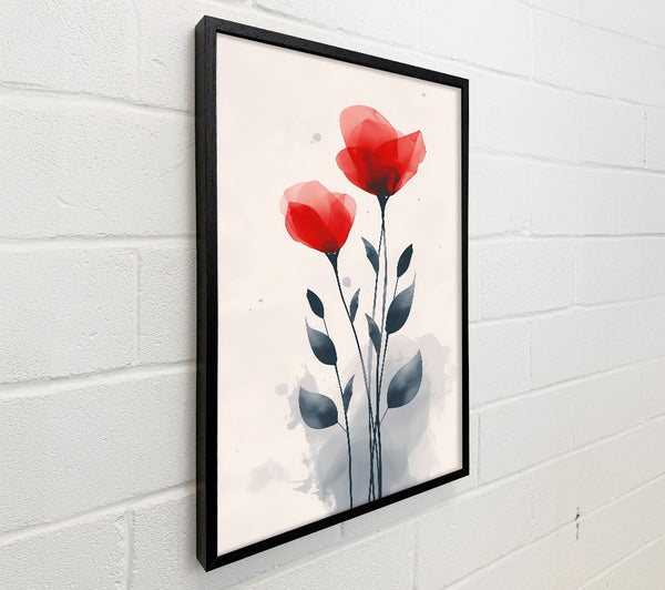 Crimson Bloom Abstract