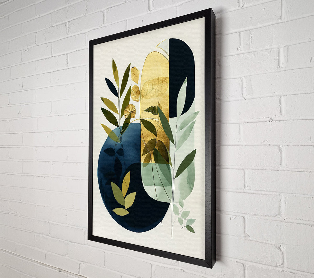  A Canvas Print of Golden Navy Foliage Canvas Wall Art