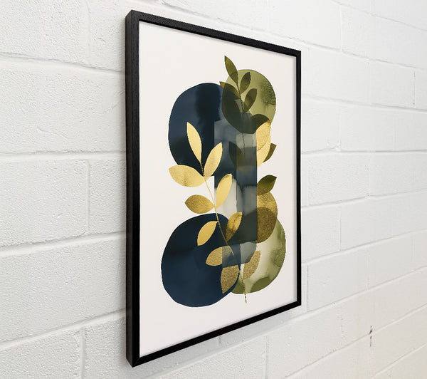 Gold And Navy Leaves
