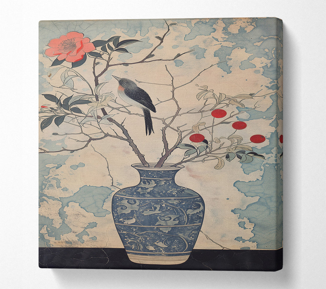  A Canvas Print of Blue Porcelain Bloom Canvas Art