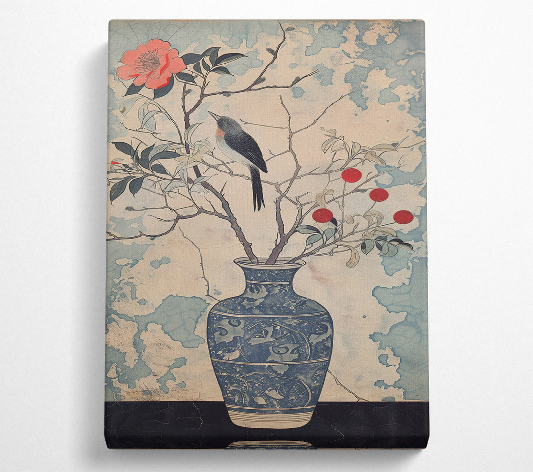  A Canvas Print of Blue Porcelain Bloom Canvas Art