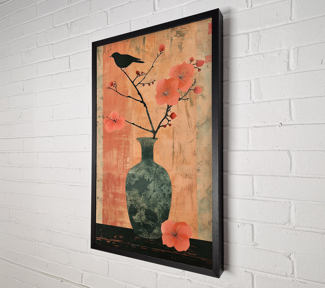  A Canvas Print of Peach And Green Still Life Canvas Wall Art