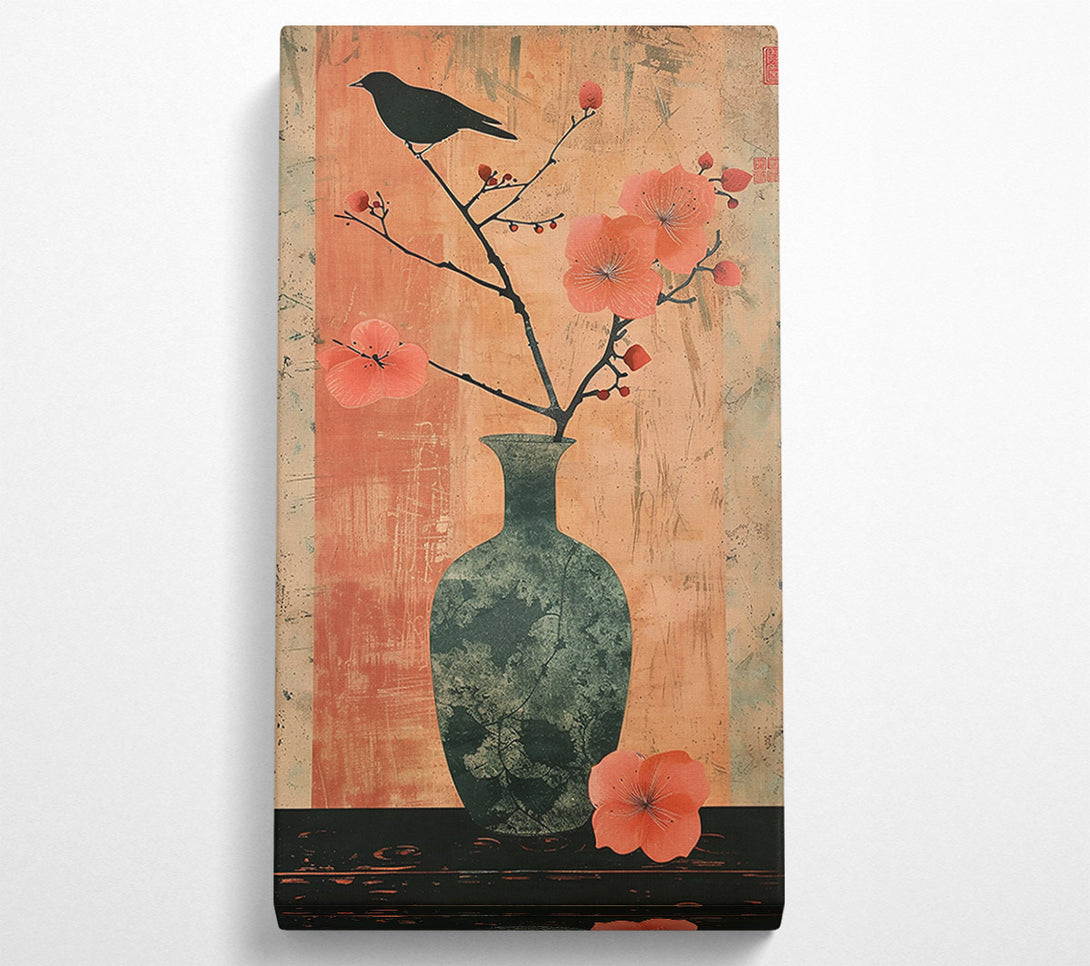  A Canvas Print of Peach And Green Still Life Canvas Wall Art