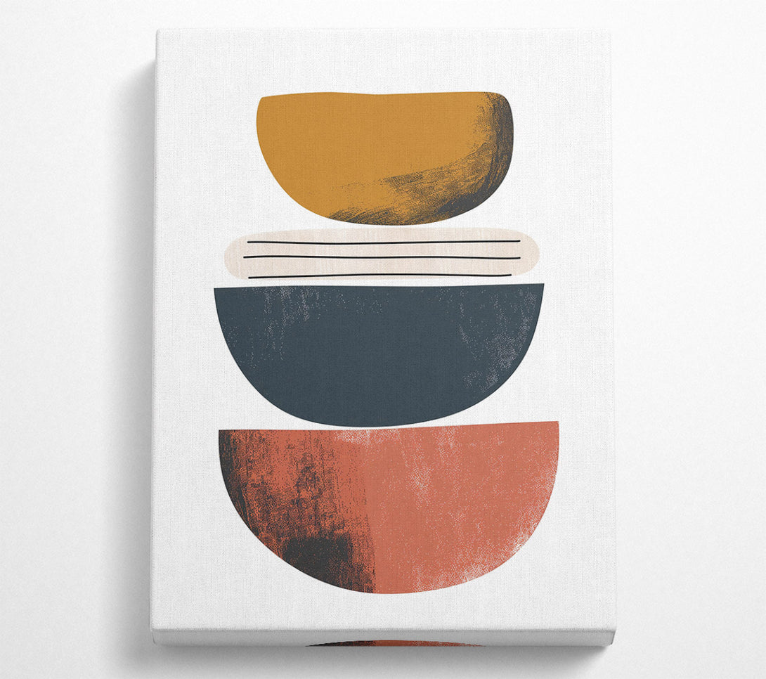  A Canvas Print of Terracotta Stacked Shapes Canvas Print