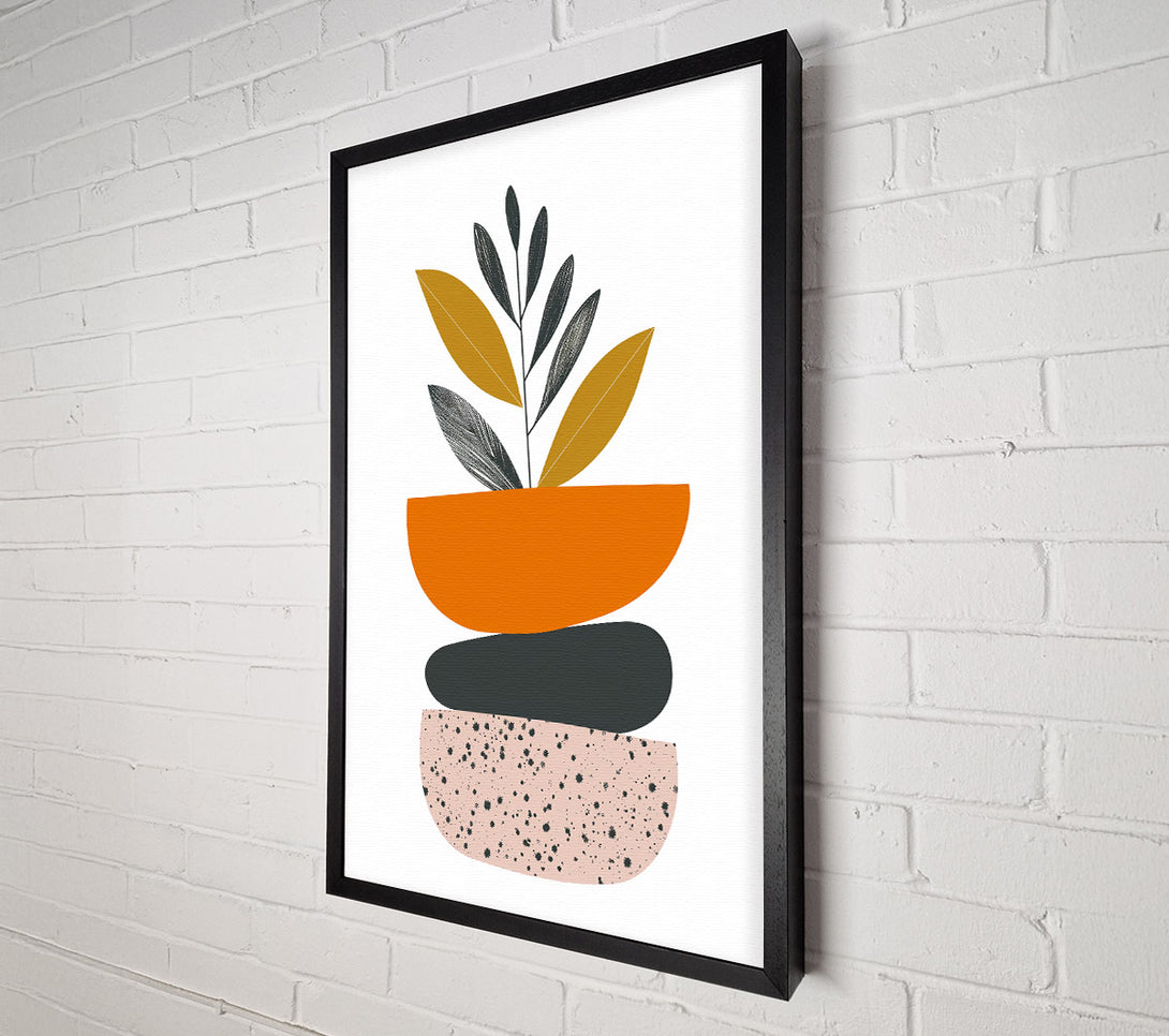  A Canvas Print of Orange Abstract Leaves Canvas Print