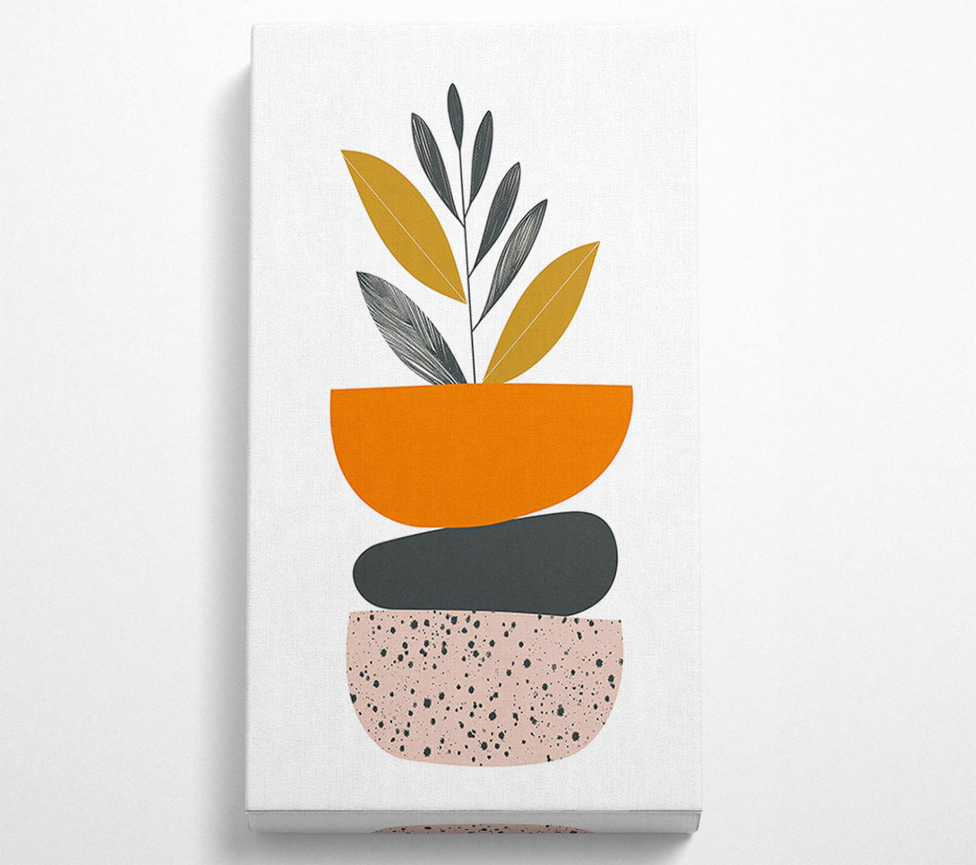  A Canvas Print of Orange Abstract Leaves Canvas Print