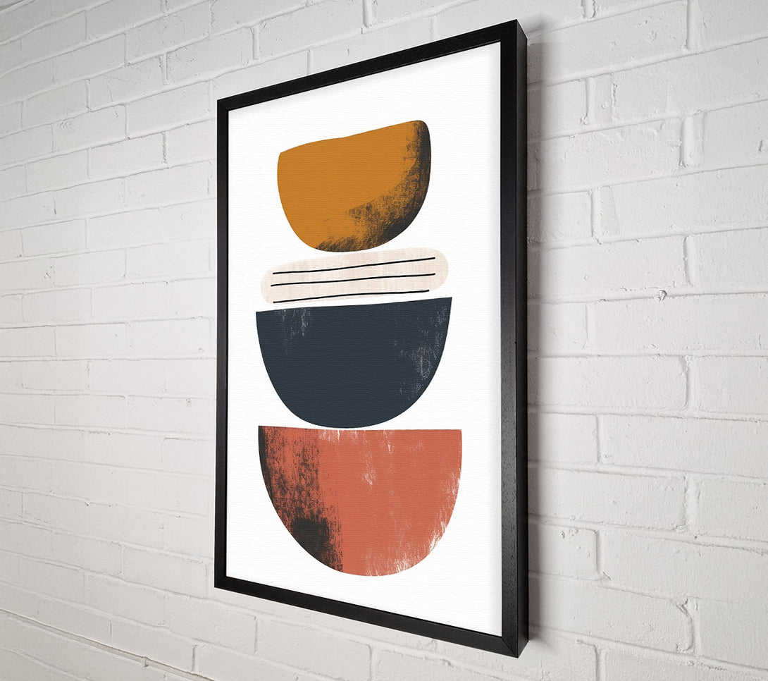  A Canvas Print of Terracotta Stacked Shapes Canvas Art