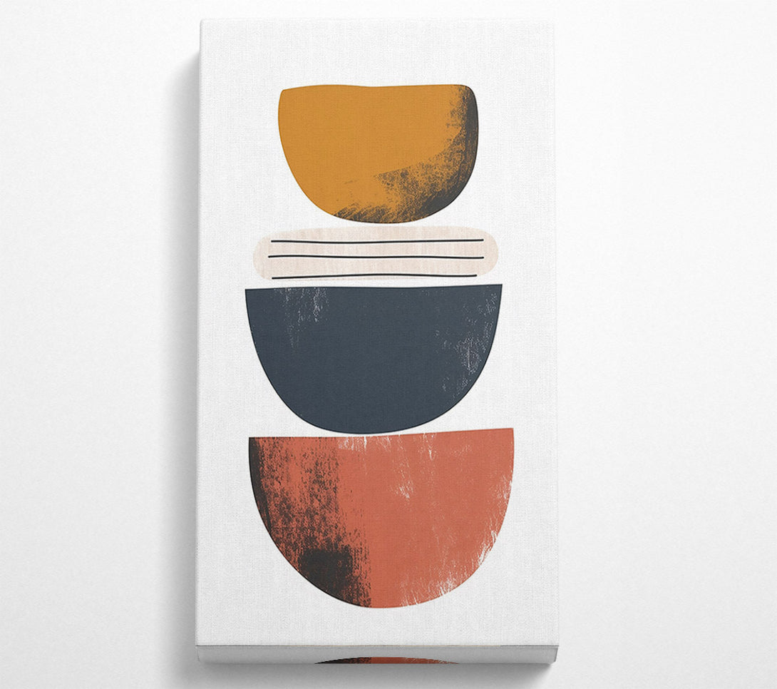  A Canvas Print of Terracotta Stacked Shapes Canvas Art