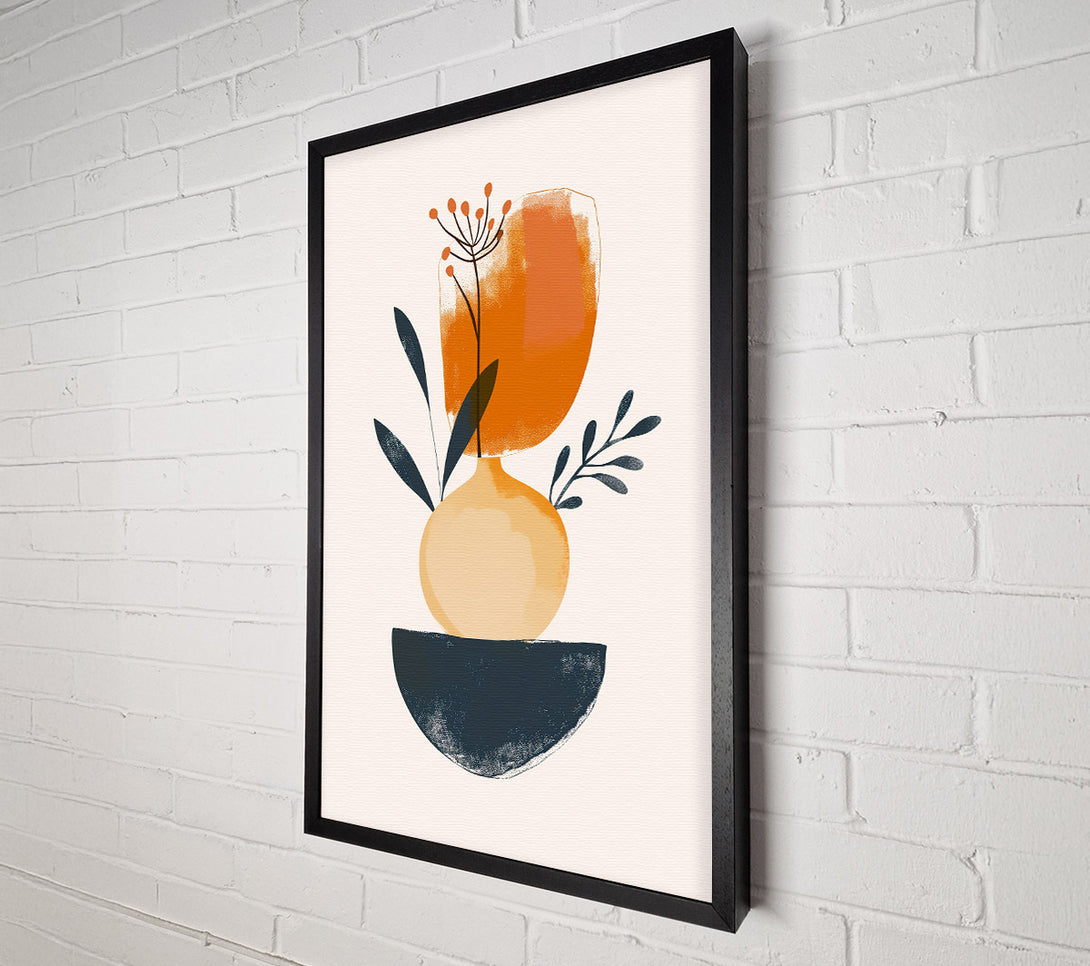  A Canvas Print of Orange Abstract Bloom Canvas Print