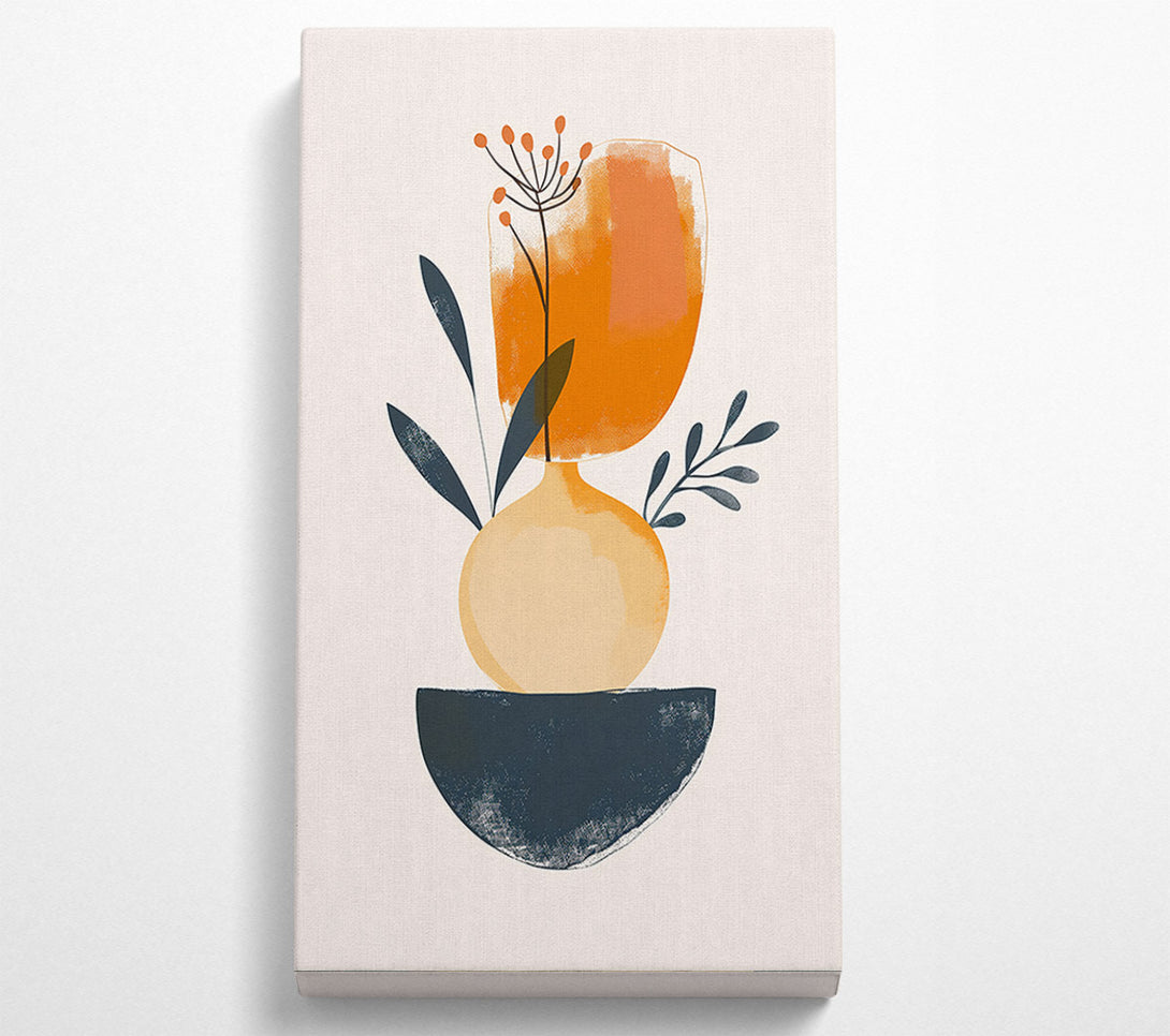  A Canvas Print of Orange Abstract Bloom Canvas Print