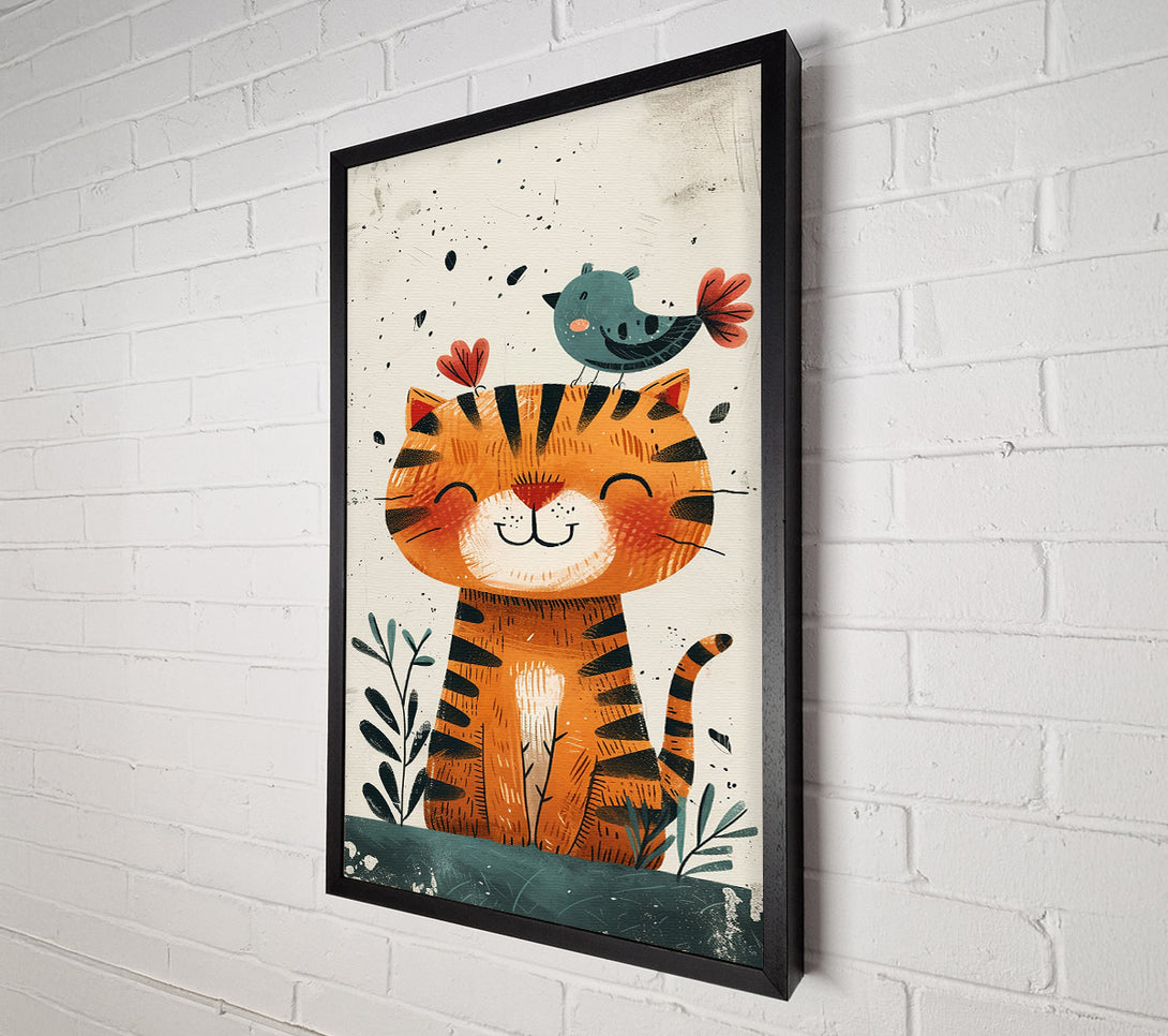  A Canvas Print of Orange Tiger Joy Canvas Art