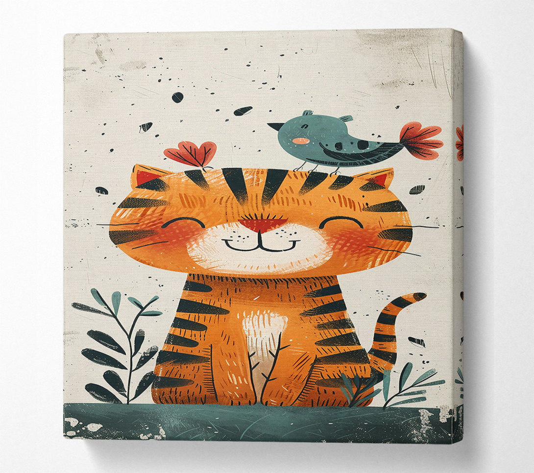  A Canvas Print of Orange Tiger Joy Canvas Art