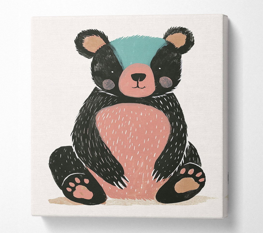  A Canvas Print of The Pink Bear Cub Canvas Wall Art