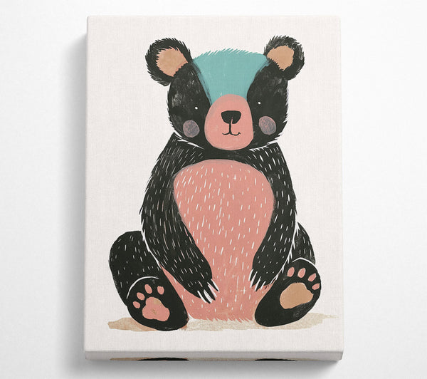  A Canvas Print of The Pink Bear Cub Canvas Wall Art