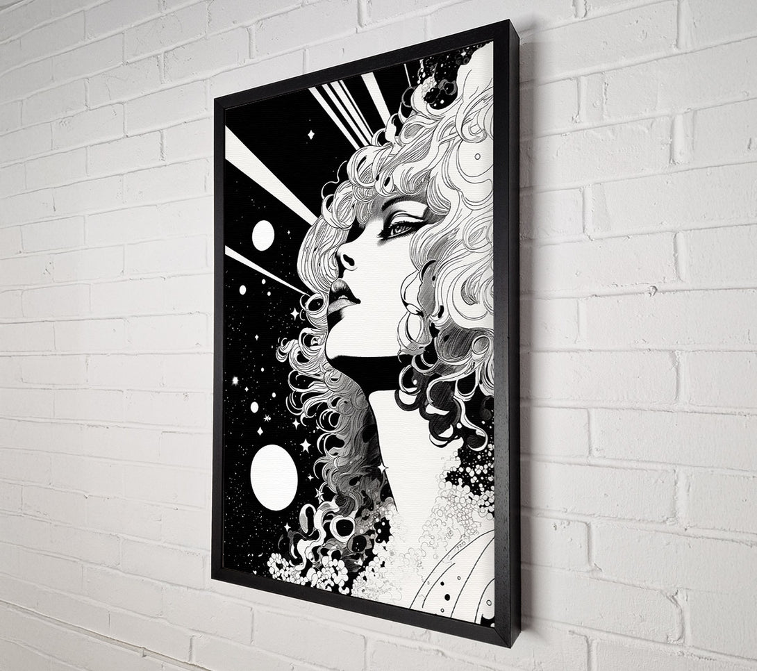  A Canvas Print of Lady Looking Into Space Canvas Art