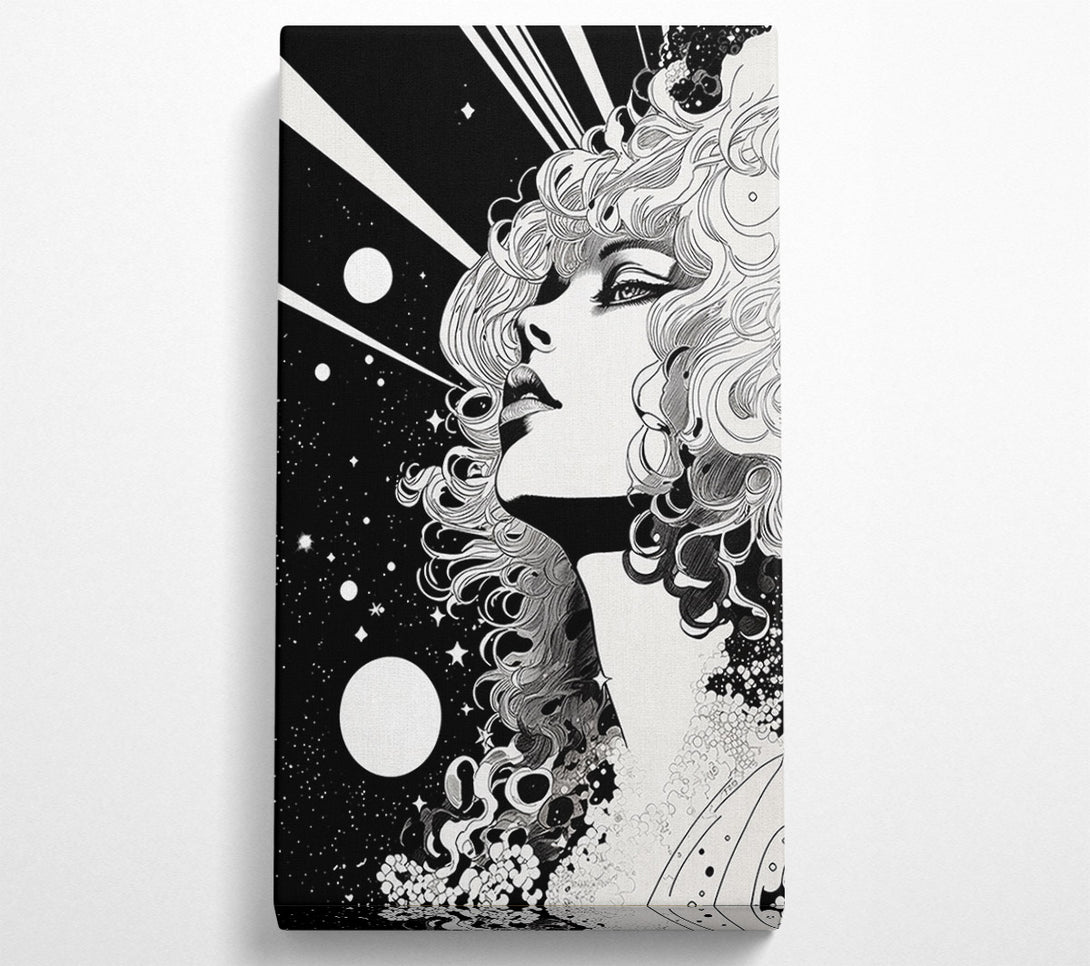  A Canvas Print of Lady Looking Into Space Canvas Art