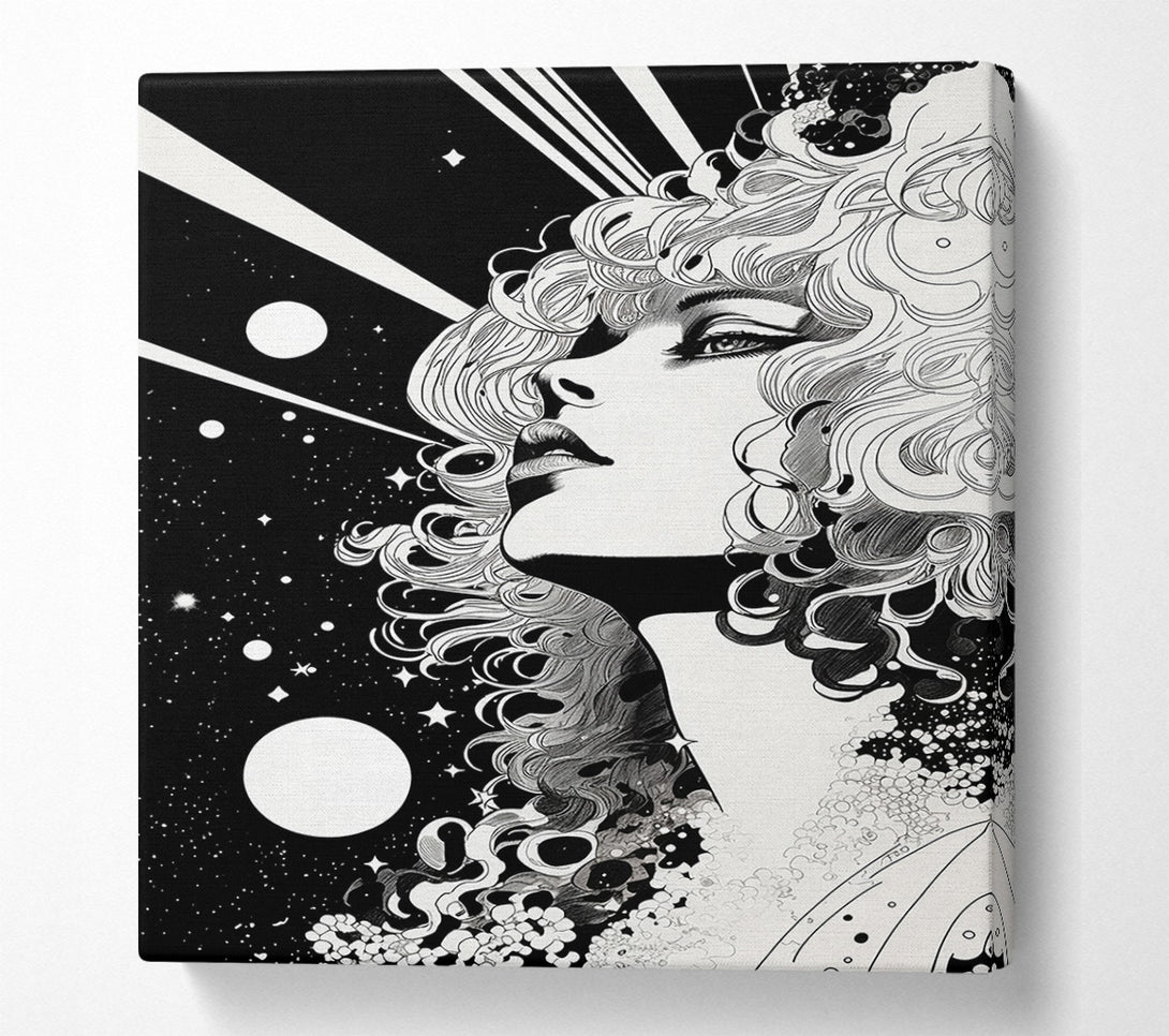  A Canvas Print of Lady Looking Into Space Canvas Art
