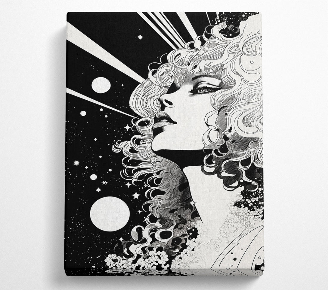  A Canvas Print of Lady Looking Into Space Canvas Art