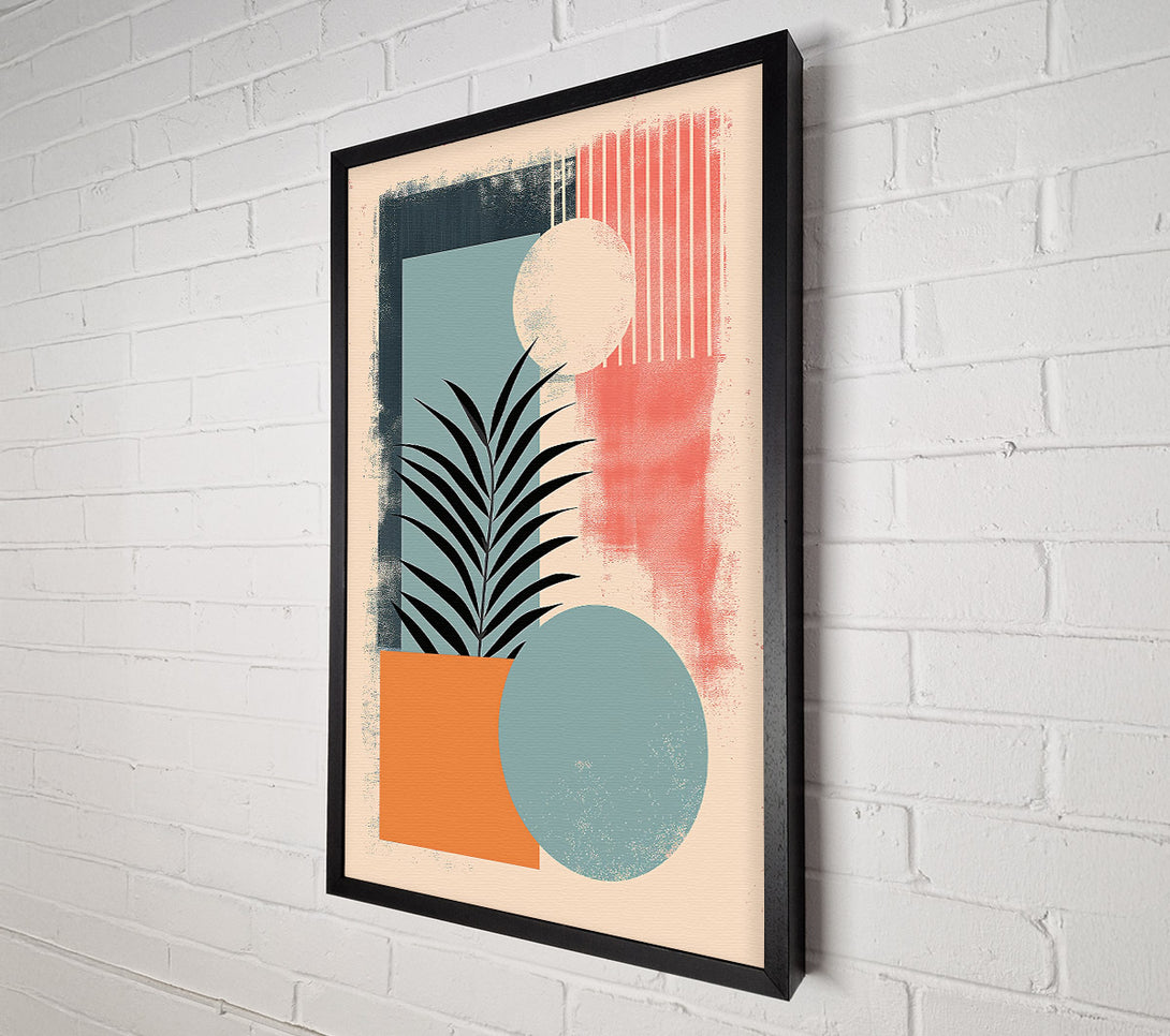  A Canvas Print of Orange Abstract Palm Canvas Wall Art
