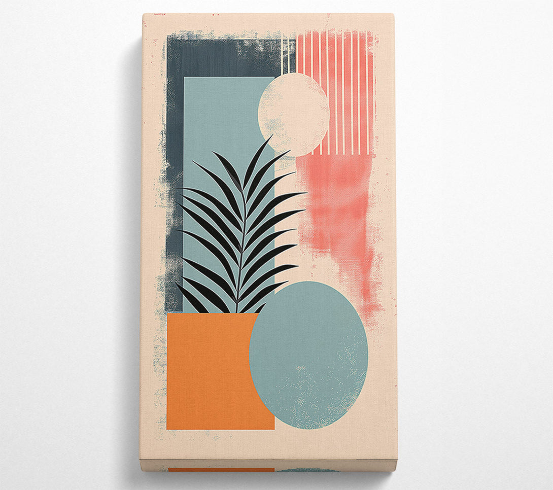  A Canvas Print of Orange Abstract Palm Canvas Wall Art
