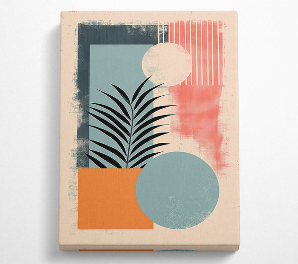  A Canvas Print of Orange Abstract Palm Canvas Wall Art