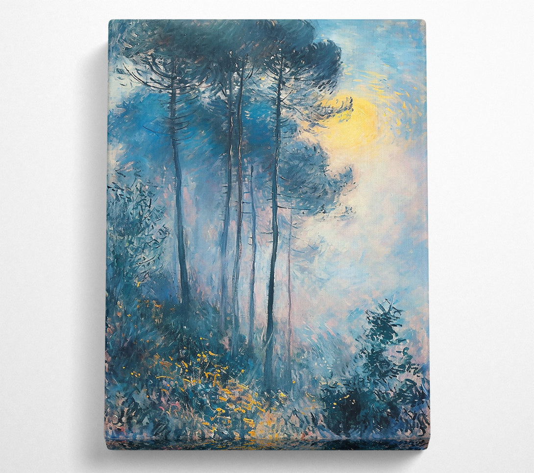  A Canvas Print of Blue Forest Mist Canvas Print