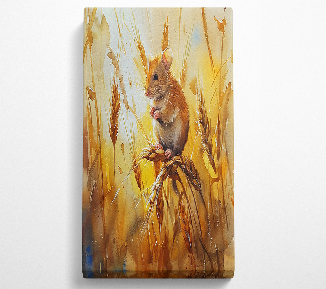  A Canvas Print of Golden Harvest Mouse Canvas Wall Art